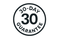 A Circular icon saying 30-Day Guarantee